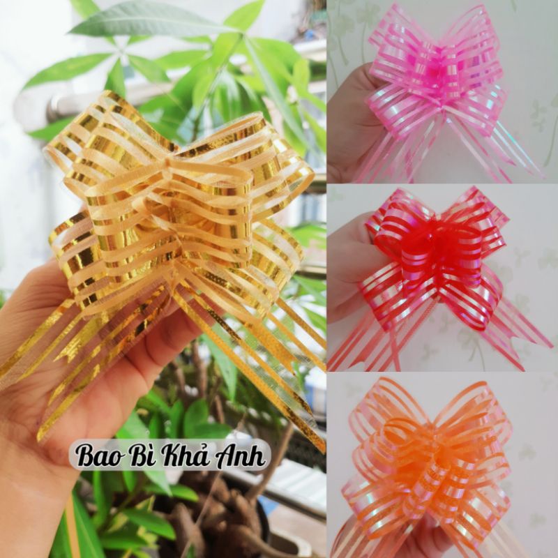 Nơ rút gói quà🎀 1.2cm - 3cm tết 2024 hàng loại 1 siêu đẹp ⛔Bao Bì Khả Anh⛔