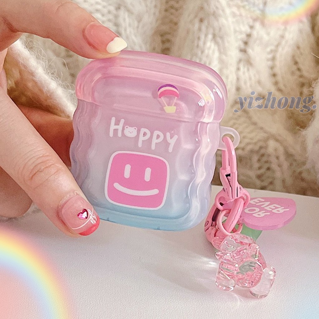 Vỏ Bảo Vệ Hộp Sạc Tai Nghe Airpods Pro 2 3 1 Bằng TPU Mềm Chống Sốc Họa Tiết Mặt Cười Dễ Thương
