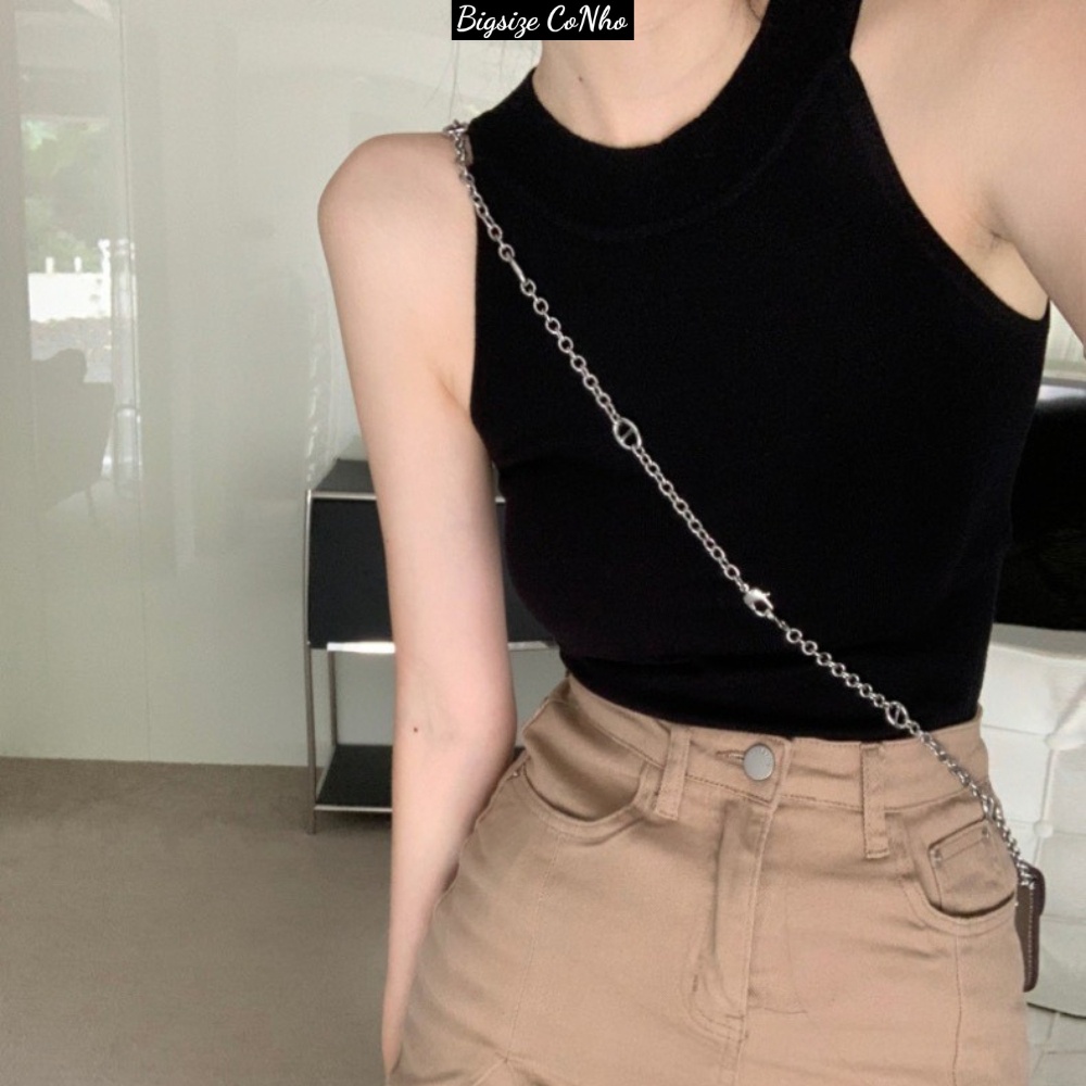 Áo croptop bigsize ba lỗ trơn thun gân xịn co giãn manh G4 | BigBuy360 - bigbuy360.vn