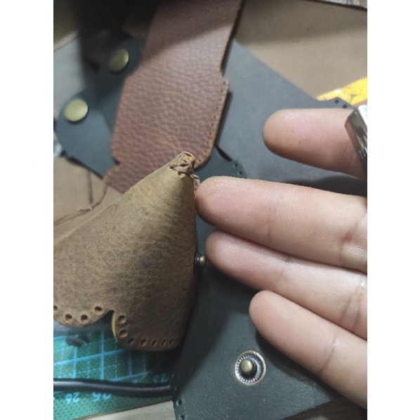 Phôi bao da zippo về tự khâu handmade