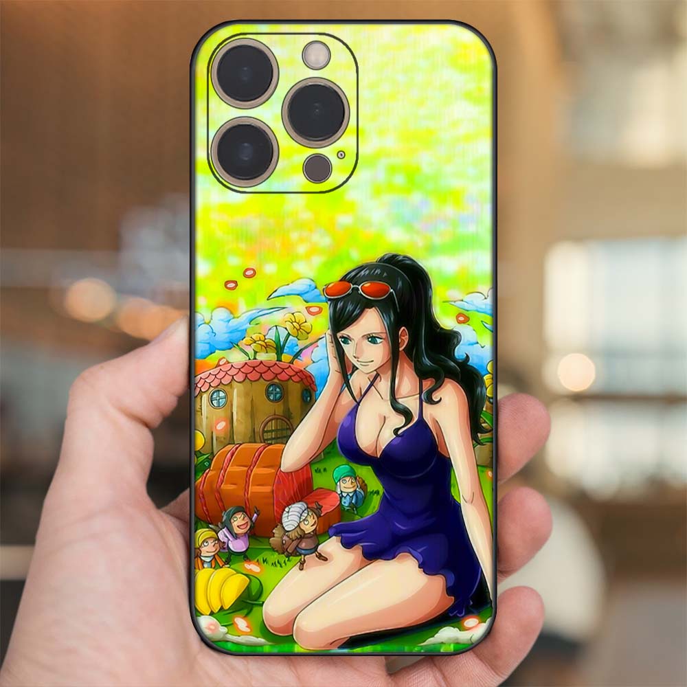 Ốp lưng iPhone 13 Pro dẻo đen cạnh vuông in hình Nico Robin One Piece Đảo Hải Tặc