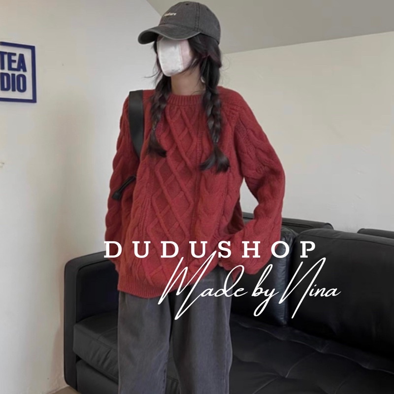 Áo Len Thừng Dáng Rộng Dành Cho Nữ Phong Cách Cá Tính Xinh Xắn Đi Học, Đi Làm Order Taobao-dd37