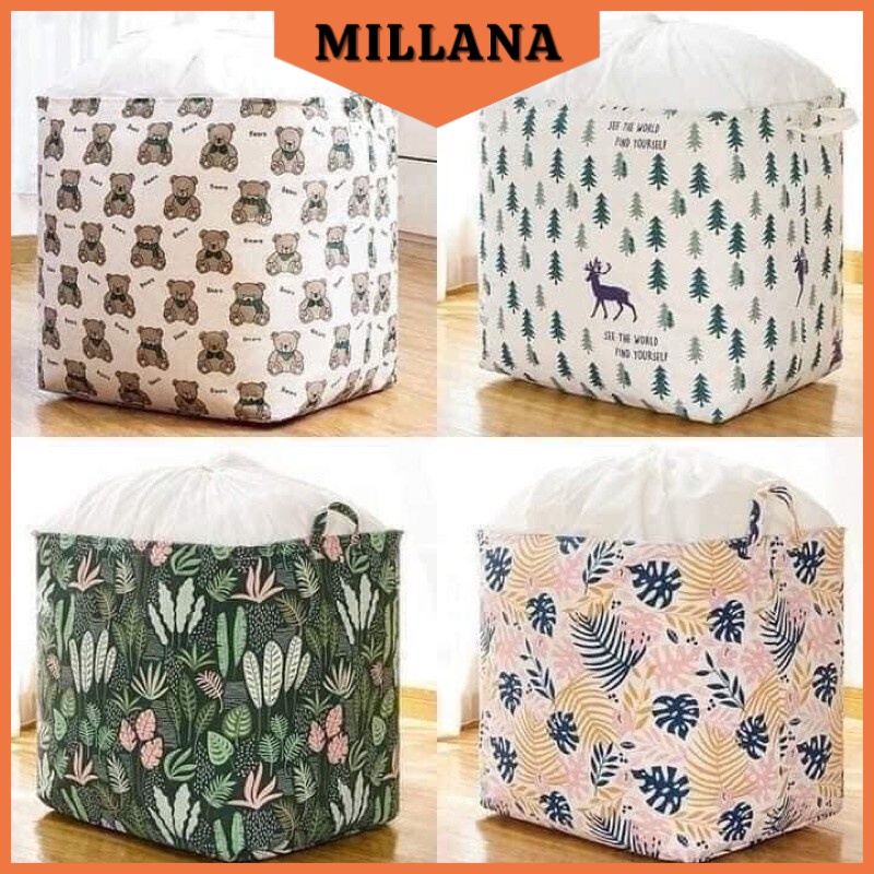 Túi Đựng Chăn Màn Dây Rút Cỡ Lớn Giỏ Đựng Đồ Quần Áo - Cỡ Lớn/ Hình Chữ Nhật MILLANA SHOP HA31