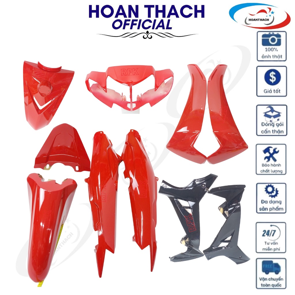 Dàn Áo xe máy Sirius Màu Đỏ Tươi nhựa đài loan, HOANTHACH SP012010