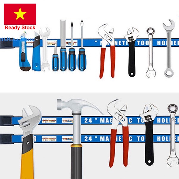 Thanh Nam Châm Ke Treo Dụng Cụ Đồ Nghề Sửa Chữa Đa Năng Dài 50cm Lực Hít Siêu Mạnh
