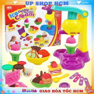 Bộ đồ chơi chú heo diy làm kem,mì sợi,hamburger,sủi cảo bằng đất nặn làm từ bột mì an toàn cho bé