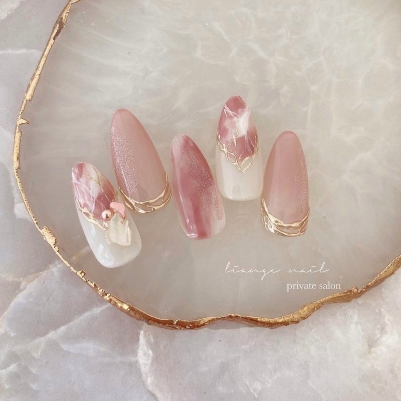 Nail Box Thiết Kế ANNAELSA - Các Mẫu Nail Nhẹ Nhàng Thanh Lịch B021