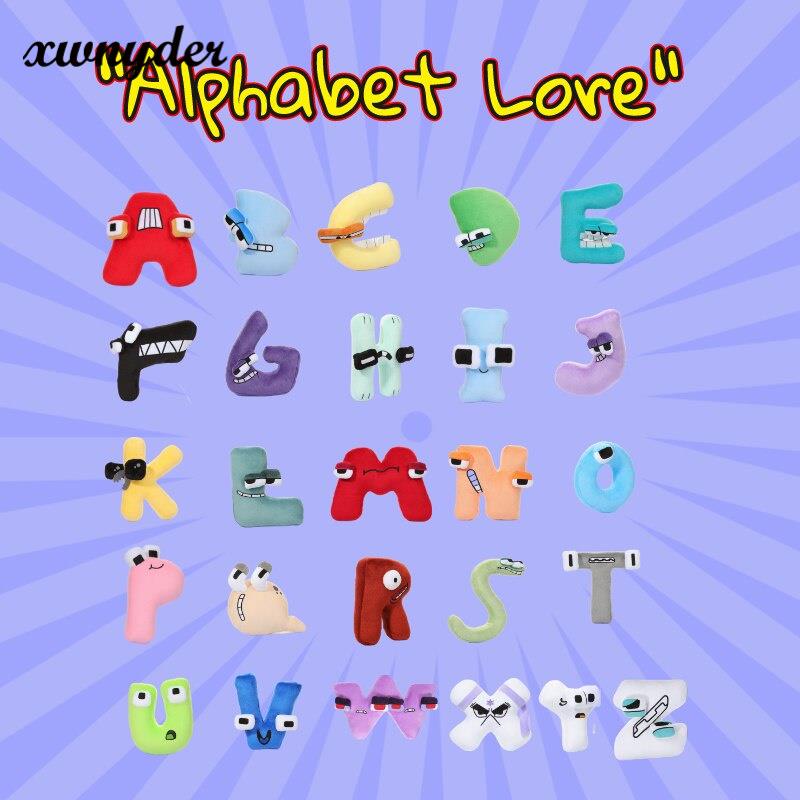 20cm 26 Alphabet Plush Toy Alphabet Lore Stuffed Doll Preschool Educational English Letter Toy Children'S Initial Education Doll XWNYDER