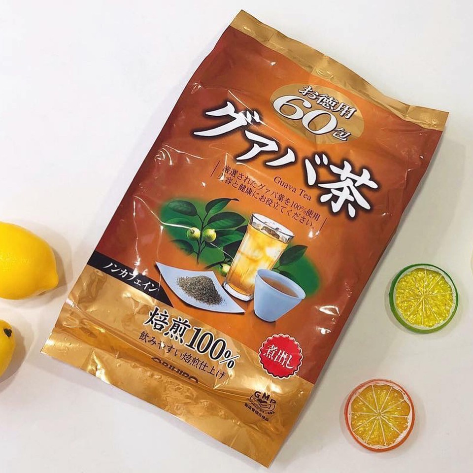 Trà lá ổi Orihiro 60 gói (Trà giảm cân Orihiro Guava Tea) Nhật Bản