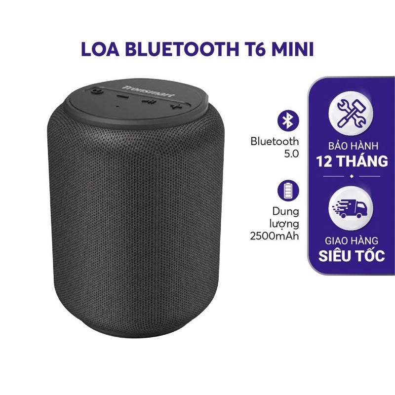 Loa Bluetooth 5.0 Tronsmart Element T6 Mini Chống nước IPX6 - Bảo hành 12 tháng