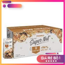 Sữa 9 loại hạt Vinamilk Super Nut Ít đường -Thùng 6 Lốc* 4 hộp x 180ml
