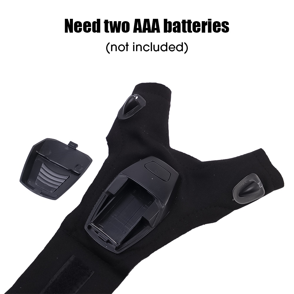 Găng Tay Không Ngón Có Đèn Pin LED Tiện Dụng