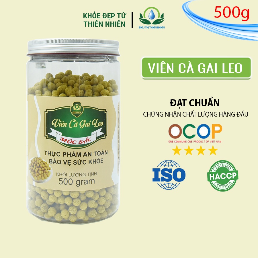 Viên cà gai leo sấy khô Mộc Sắc 500g, viên giải độc cao cấp của siêu thị thiên nhiên