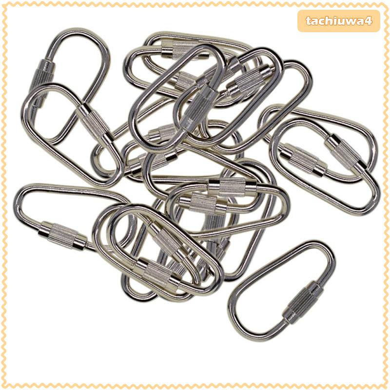 Set 20 Móc Khóa Carabiner Bằng Thép Kích Thước Nhỏ Dùng Cho Cắm Trại / Thể Thao / Karabiner