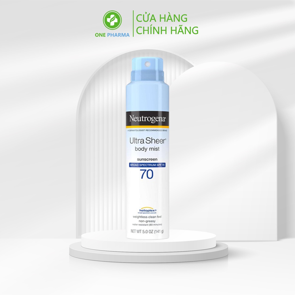 Xịt chống nắng toàn thân Neutrogena Ultra Sheer SPF70 141g