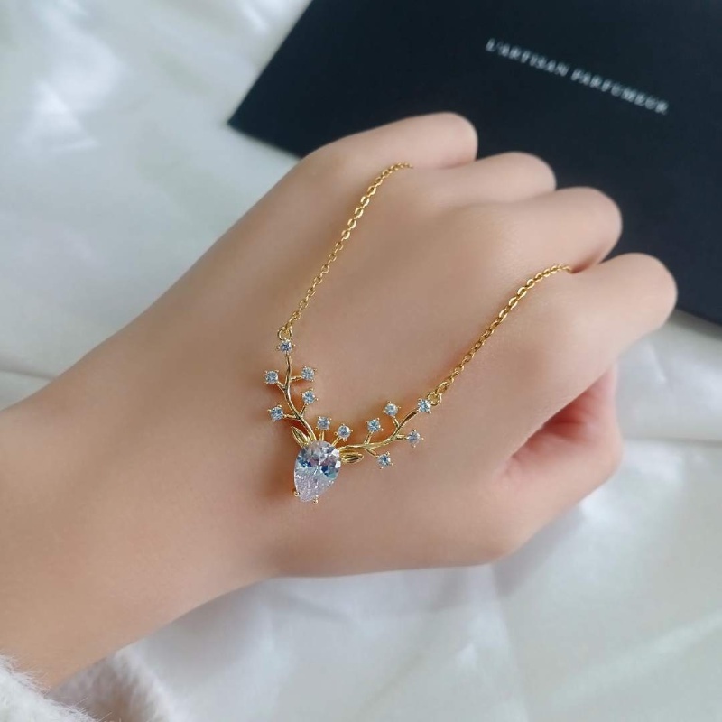 Vòng cổ Hợp Kim Đính Đá Xinh Xắn Cho Nữ