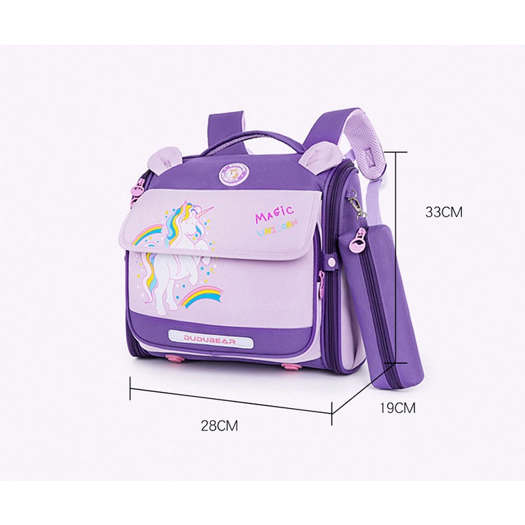 Balo Cặp sách ngang chống gù tiểu học cho bé trai gái cấp 1 họa tiết khủng long siêu hit hot