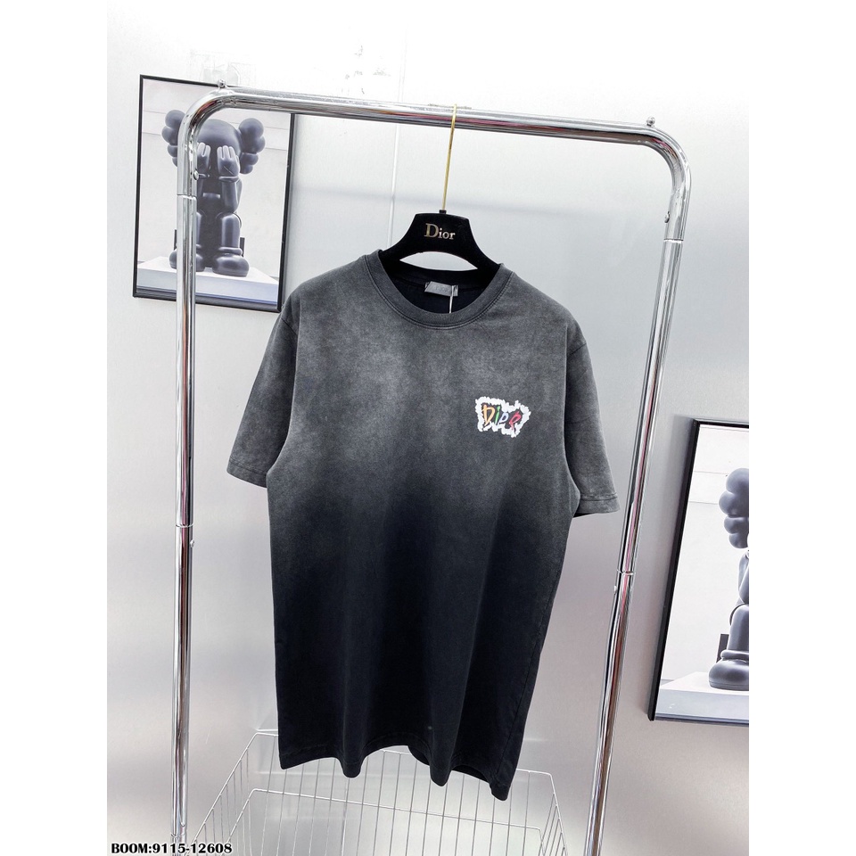 Áo Phông Nam Đen Loang In Chữ DIO Màu Vải Mềm Mịn - Áo Thun Nam Loang Xám Phối Đồ Cực Đẹp