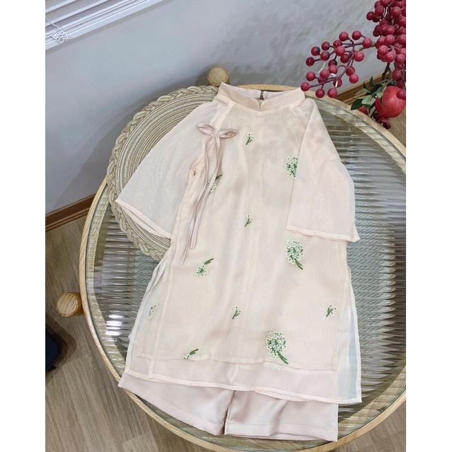 Set áo dài Tú Cầu cho bé gái  | Dotori