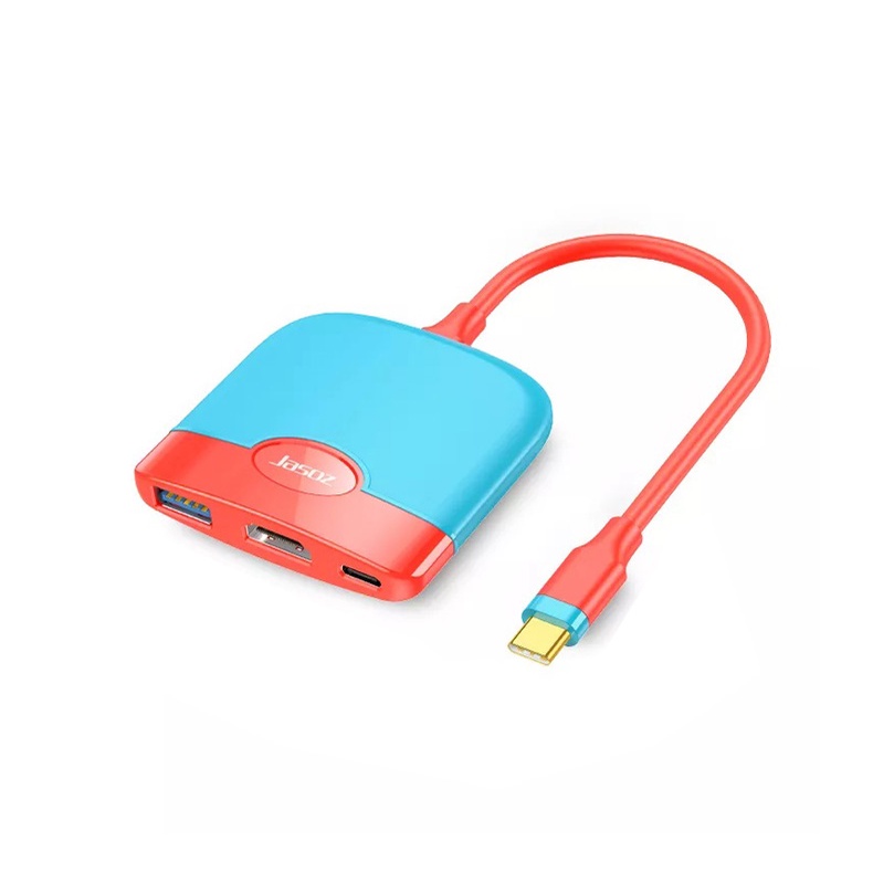 Cáp chuyển USB Type C 3 In 1 USB 3.0, HDMI, PD 100W Power Delivery JASOZ T-H106