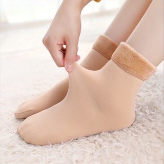 Tất lót lông - Tất cao cổ lông cừu lót lông siêu dày siêu ấm