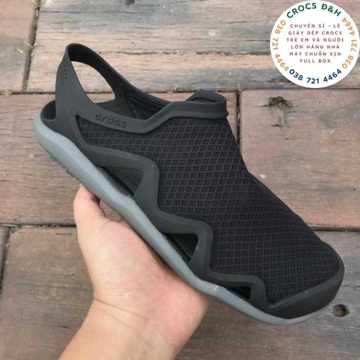 Giày dép crocs - giày vải lưới crocs wave mesh cho nam, chống trơn trượt, chống hôi chân, hàng nhà máy xuất xịn,full box