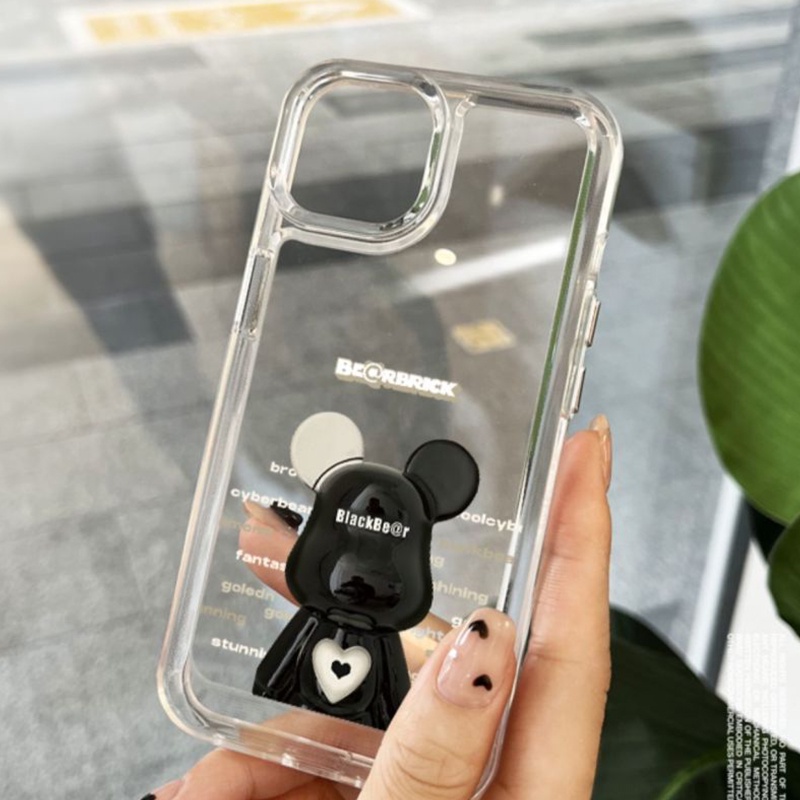 Ốp Điện Thoại TPU Silicon Mềm Trong Suốt Hình Gấu Cho IPhone 11 14 Pro Max 13 12 Pro XS Max X XR 7 8 6 6S Plus