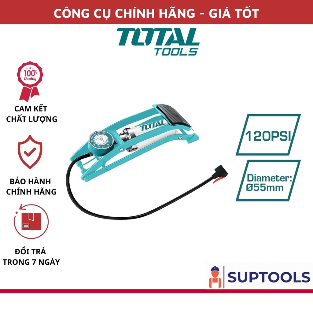 ĐỒ NGHỀ TOTAL Bơm hơi đạp chân TMPP5511 [Chính Hãng 100%]