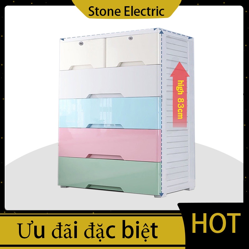 Lớn ngăn kéo nhựa Tủ đựng đồ tủ quần áo cho bé trẻ em đồ nhiều lớp đơn giản chơi hộp lắp ghép duy tân