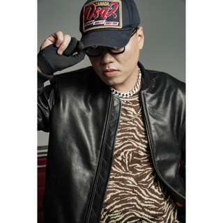 Áo khoác da nam cam kết da thật 100% FTT Leather Bomber Jacket chất liệu da cừu, bò, dê AD601