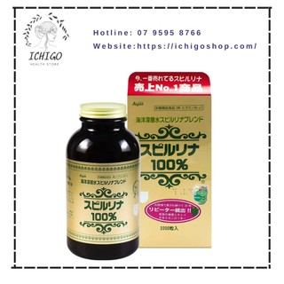 Tảo xoắn tem đỏ Nhật Bản, viên tảo xoắn Spirulina hộp 2200 viên