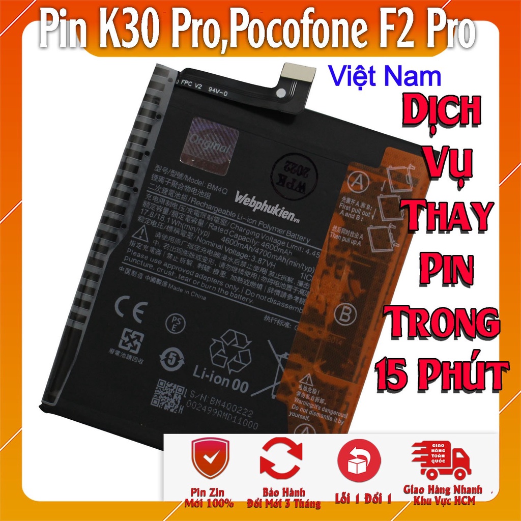 Pin Scud cho Xiaomi Redmi K30 Pro/Poco F2 Pro/Pocophone F2 Pro/Pocofone F2 Pro mã BM4Q - 4700mAh