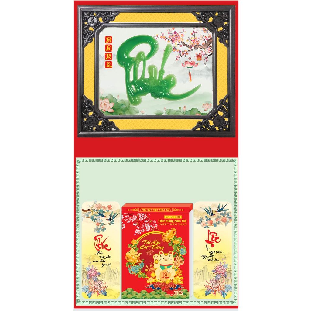 LỊCH TẾT 2024 - LỊCH XUÂN GIÁP THÌN - BÌA LỊCH KHÁNH NGỌC PHÚC LỘC THĂNG LONG