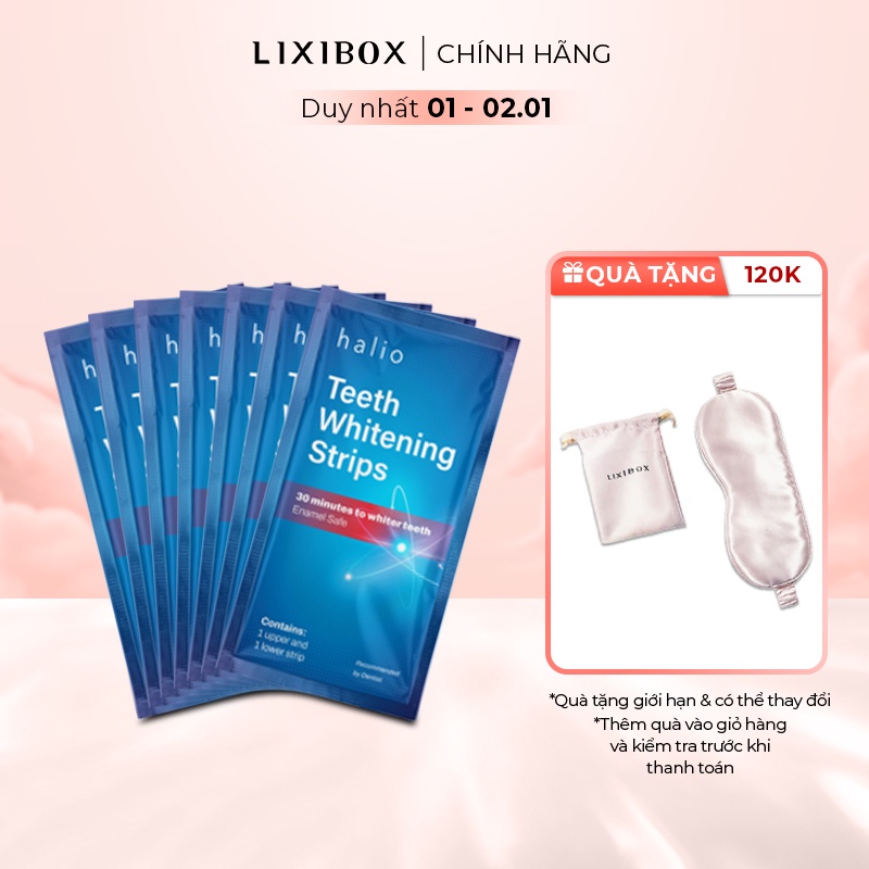 Mã COSLXBT11 giảm 10% đơn 600K Set 7 Miếng Dán Trắng Răng Không Ê Buốt