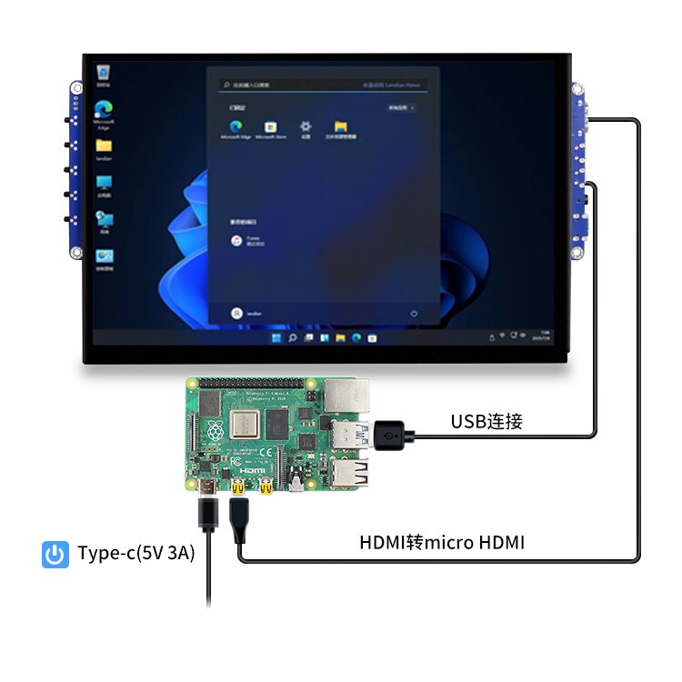 Màn hình 10inch cảm ứng HDMI fullHD 1280×800