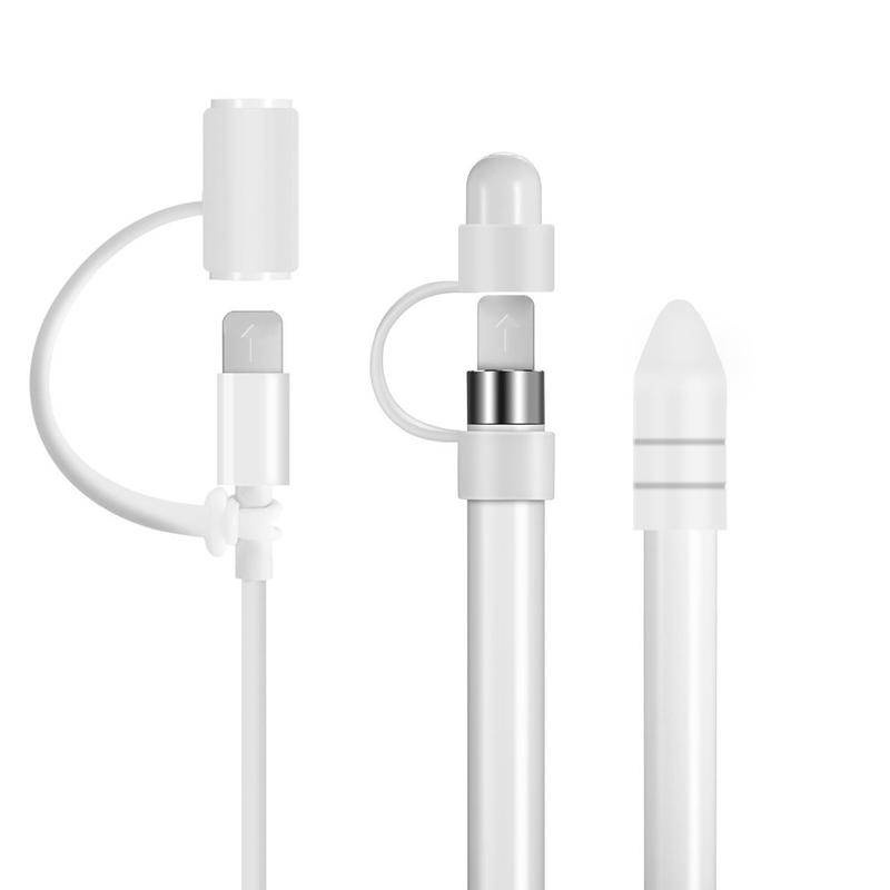 Vỏ Silicone Bọc Bảo Vệ Bút Cảm Ứng Apple Pencil 3 Trong 1 Chống Thất Lạc Tiện Dụng