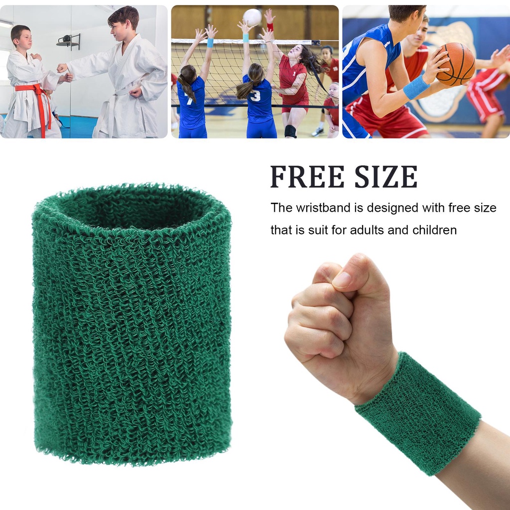 Băng Đeo Cổ Tay Co Giãn Thấm Hút Mồ Hôi Màu Tím Nhạt Dành Cho Người Lớn Và Trẻ Em