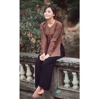 Set bà ba nâu kèm quần
