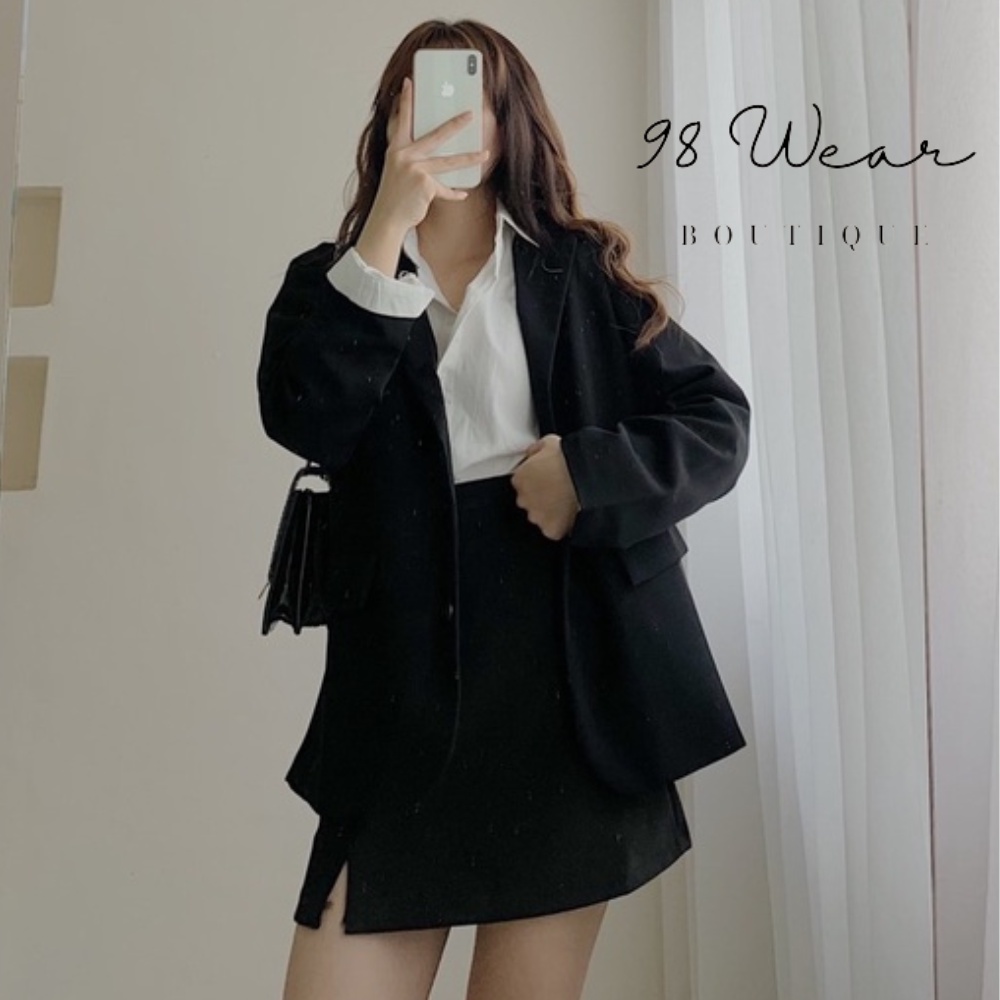 Áo blazer nữ, áo khoác blazer nữ dài tay phong cách hàn quốc chất tuyết mưa kết hợp quần jeans, chân váy đi chơi | BigBuy360 - bigbuy360.vn