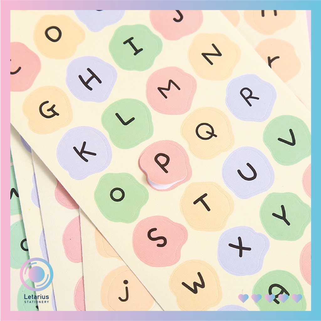 STICKER HOA CÁC CHỮ CÁI (CHỮ CÁI THƯỜNG VÀ CHỮ CÁI HOA)