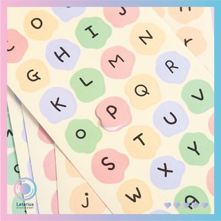 Sticker hoa các chữ cái