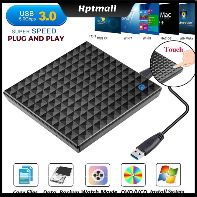 Đầu Đọc Đĩa DVD / CD DVD Kết Nối Usb 3.0 Tốc Độ Cao Tiện Dụng