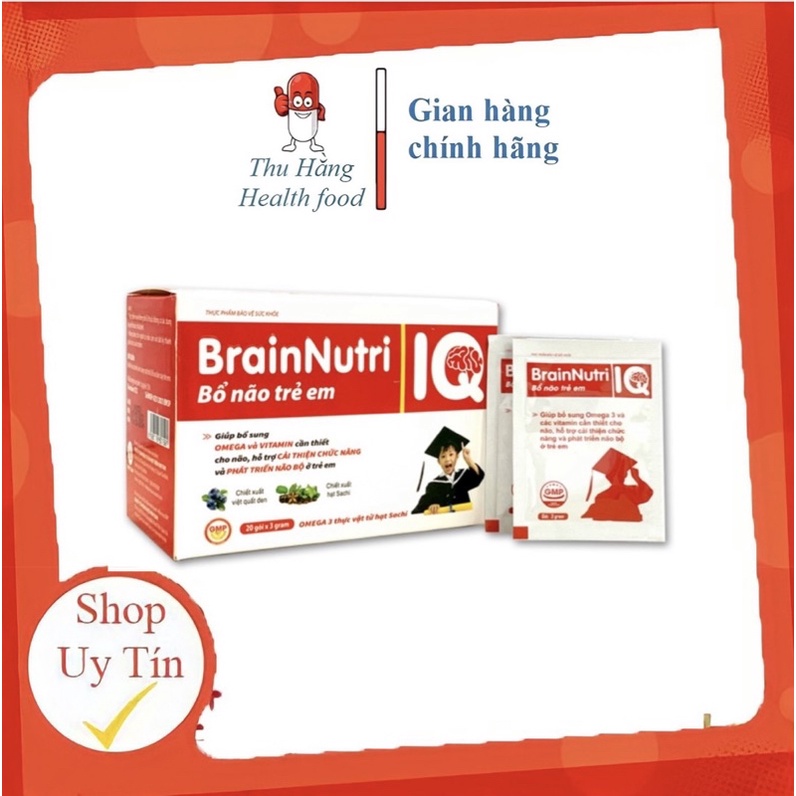 Cốm bổ não trẻ em Brain Nutri IQ hộp 20 gói - hỗ trợ phát triển não bộ của trẻ CHINH HANG