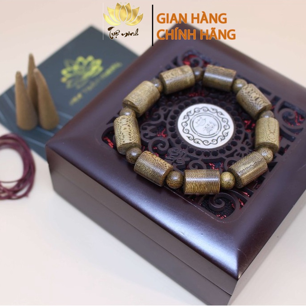 Vòng Tay Trầm Hương Trụ Trúc 10mm Trầm Tốc Việt