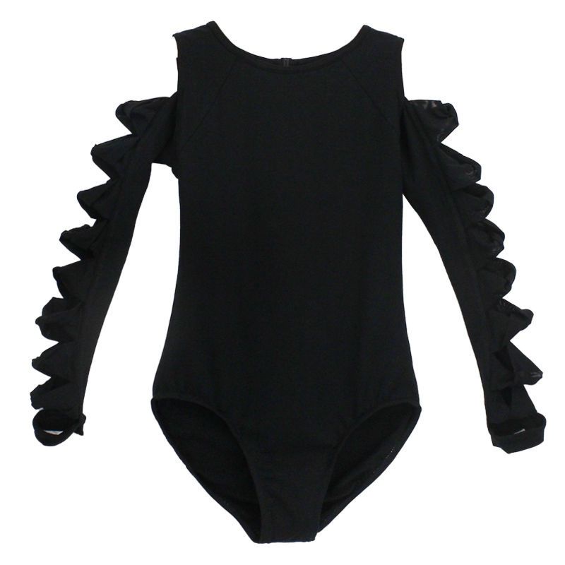 Bộ Trang Phục Múa Ba Lê Tay Dài Màu Đen Cho Nữ