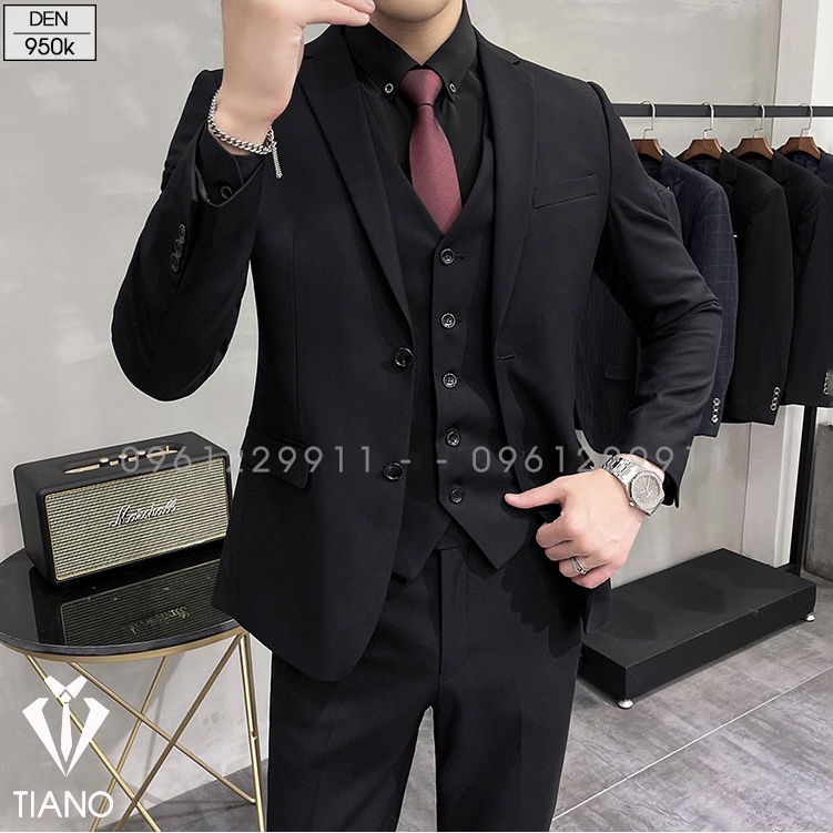 Bộ Com lê nam, Bộ Vest Nam Hàn Quốc 2 Cúc, Suit Nam 6 Cúc Chất Vải Sịn, Fom Ôm Đẹp, Quần Có Tăng Chỉnh Vòng Bụng.