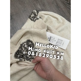 Áo len tay bồng đính hạt nữ