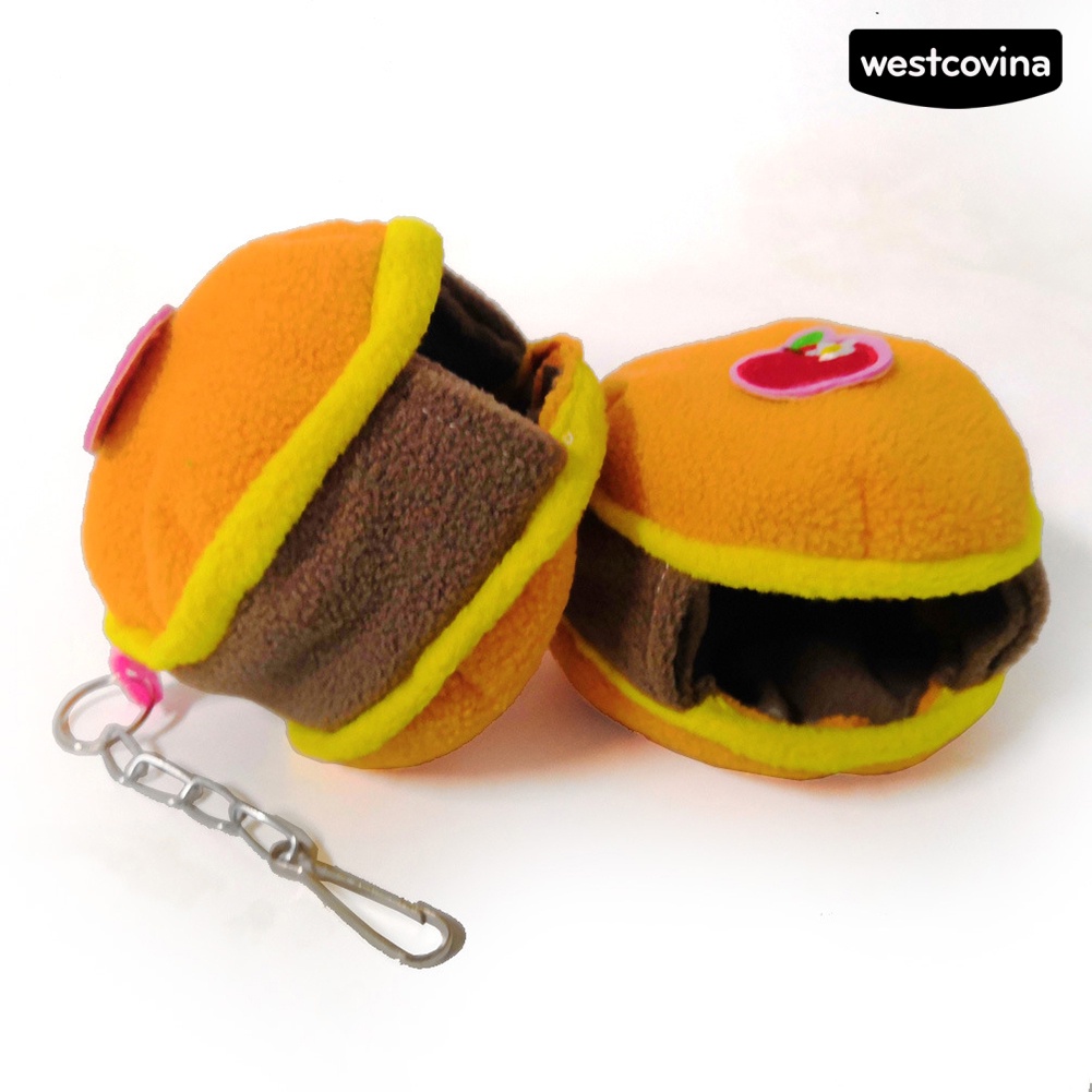 [COD]♘Nhà Giữ Ấm Hình Hamburger Cho Hamster / Sóc / Chim Vẹt