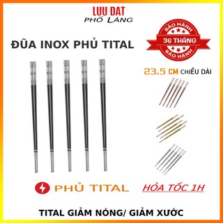 [QUÀ BƯỚU TẾT] Đũa ăn cơm inox 304 tráng titan quý tộc