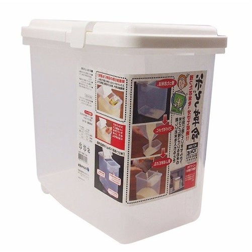 Thùng gạo 10kg nắp bật có bánh xe